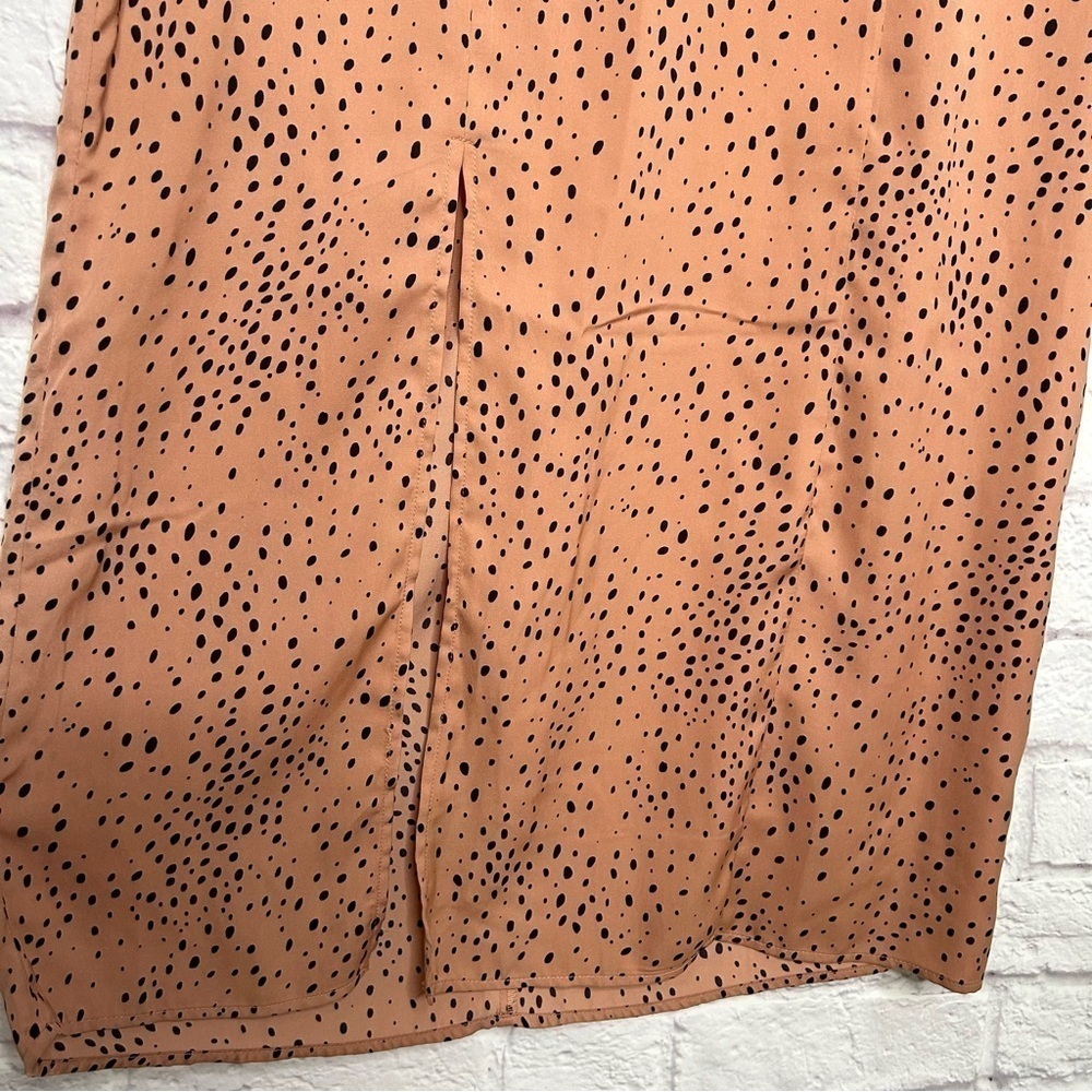 Saltwater Luxe Leopard Print Satin Midi Shift Dress - Picture 7 of 12
